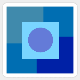 Abstract blue tones Sticker